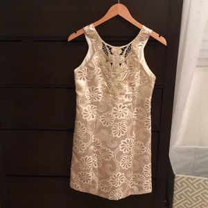 NWT - LILLY PULITZER gold metallic dress